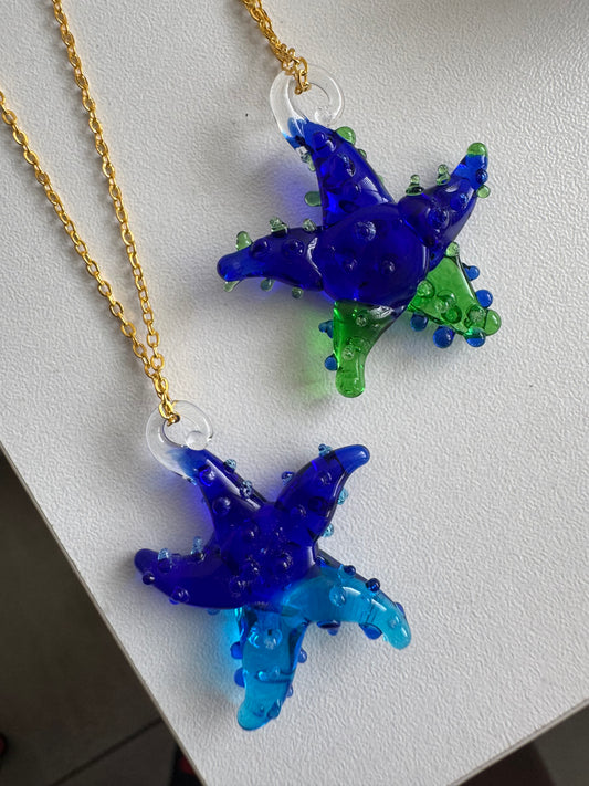 Glass Starfish Necklace